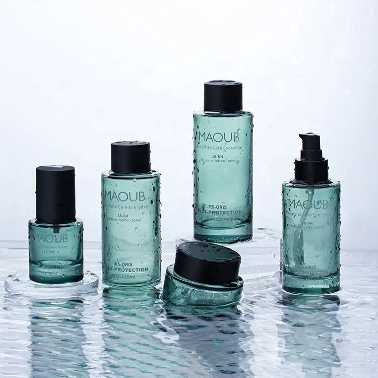 40ml 50ml 100ml 120ml 150ml Clear Glass Cosmetic Bottle Serum Pump Bottle 30ml Glass Dropper Bottle