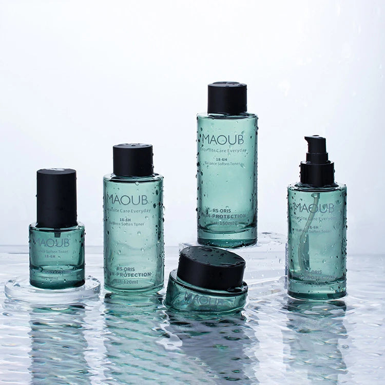40ml 50ml 100ml 120ml 150ml Clear Glass Cosmetic Bottle Serum Pump Bottle 30ml Glass Dropper Bottle