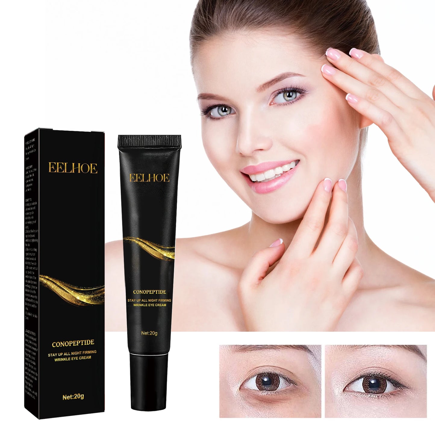 EELHOE Eye Firming Cream Moisturizing Eye Cream that Relieves Bags Black Eyes Repairs Skin