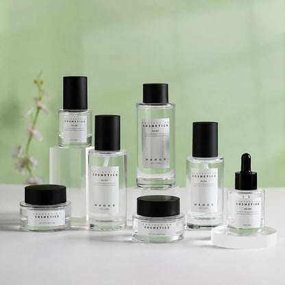 40ml 50ml 100ml 120ml 150ml Clear Glass Cosmetic Bottle Serum Pump Bottle 30ml Glass Dropper Bottle