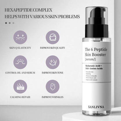 6 Peptide Essence Facial Refreshing Skin Care Set Contains Collagen to Improve Fine Lines, Brighten Skin, Moisturize and Nourish