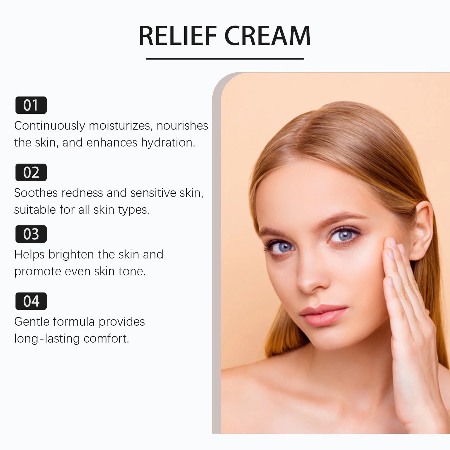 345 Relief Hydrating Face Cream - Moisturizing, Brightening, Lifting & Soothing
