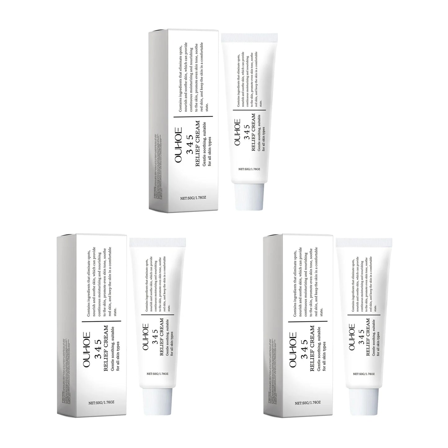 345 Relief Hydrating Face Cream - Moisturizing, Brightening, Lifting & Soothing