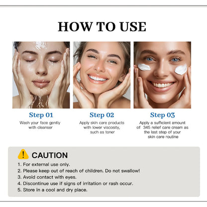 345 Relief Hydrating Face Cream - Moisturizing, Brightening, Lifting & Soothing