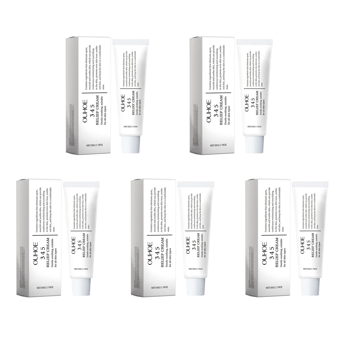 345 Relief Hydrating Face Cream - Moisturizing, Brightening, Lifting & Soothing