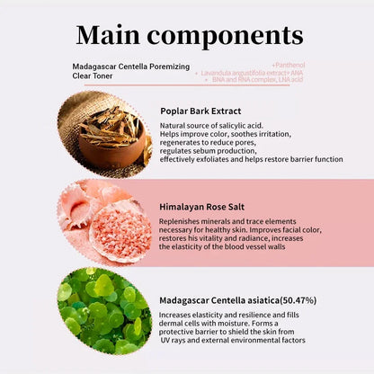 Korean Centella Original Products Pink Salt Fresh Ampoule Toner Facial Serum Cleanser and Moisturiser Cream Skincare Full Set