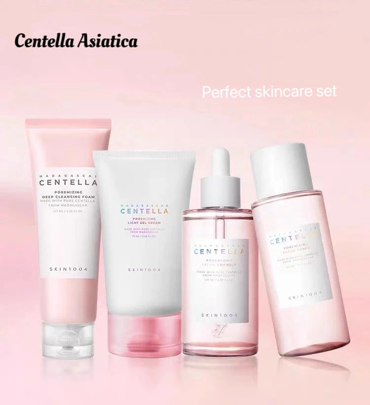 Korean Centella Original Products Pink Salt Fresh Ampoule Toner Facial Serum Cleanser and Moisturiser Cream Skincare Full Set