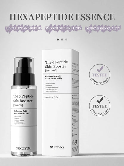 6 Peptide Essence Facial Refreshing Skin Care Set Contains Collagen to Improve Fine Lines, Brighten Skin, Moisturize and Nourish