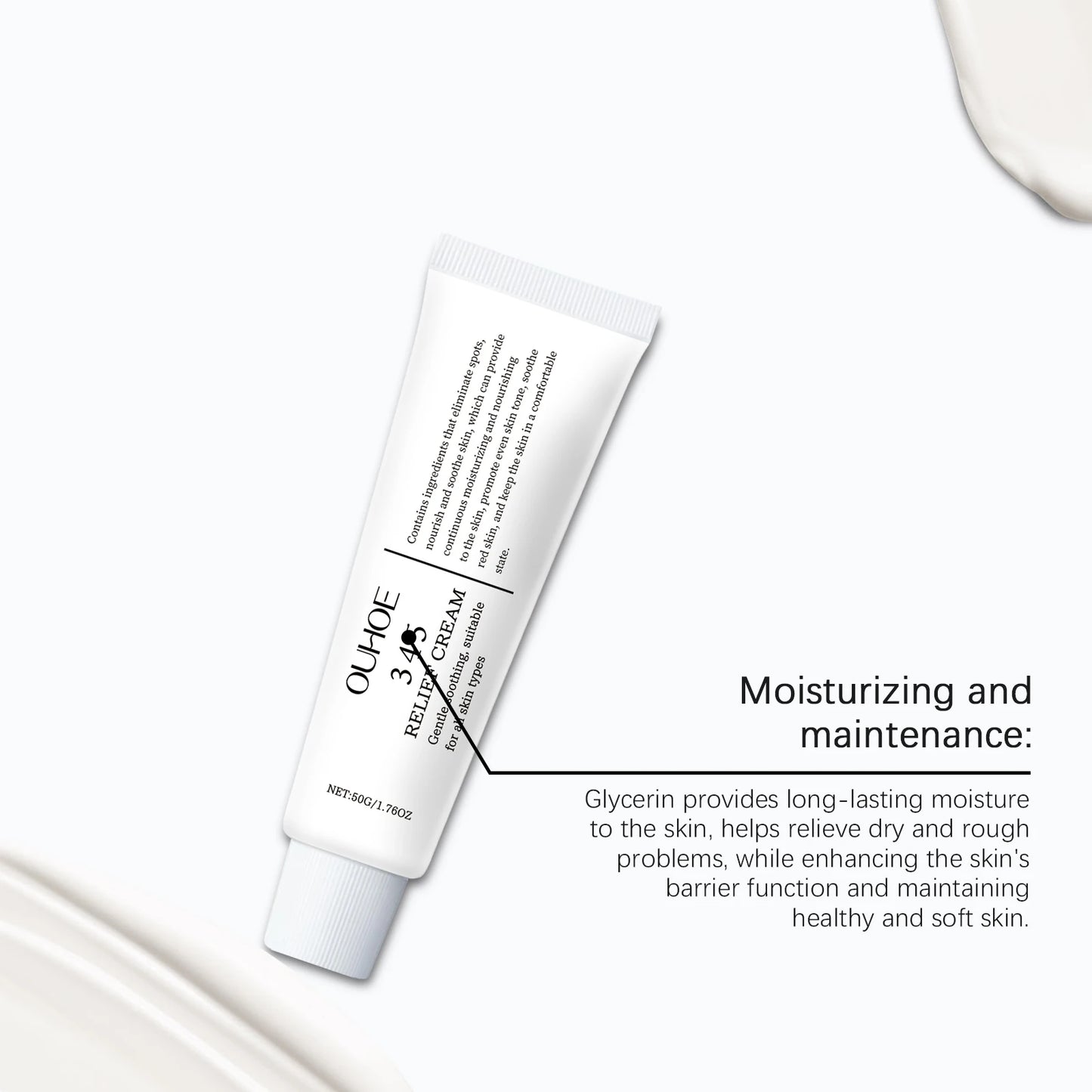 345 Relief Hydrating Face Cream - Moisturizing, Brightening, Lifting & Soothing