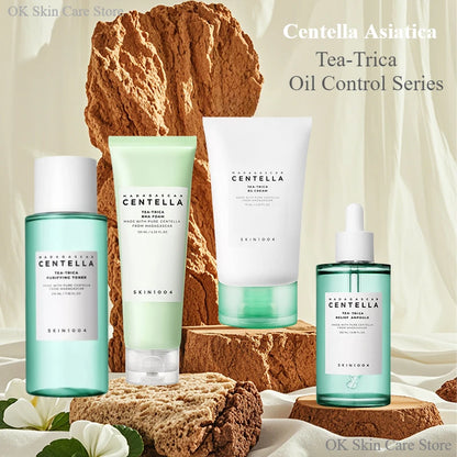 Korean Skin1004 Centella Ampoule Toner Cleanser Face Serum Cleaning Oil and Moisturizer Cream Skincare Kit Original Products Set