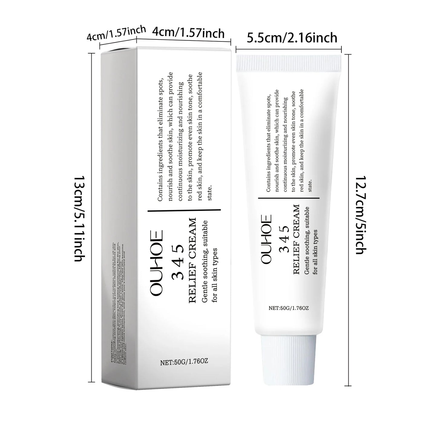 345 Relief Hydrating Face Cream - Moisturizing, Brightening, Lifting & Soothing